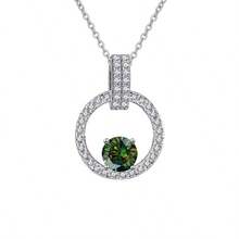 1 mặt dây chuyền bạc S925 đính đá Moissanite tròn 1 carat, thiết kế sang trọng và tinh tế, phù hợp cho phụ nữ đeo hàng ngày, kèm hộp quà tặng. - Một miếng - Xem 10