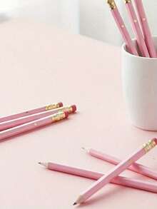 20 chiếc bút chì trắng có tẩy | Bút chì lục giác HB 10cm, dài 12cm, thích hợp cho trường học, văn phòng, làm quà tặng, đám cưới, tựu trường, các trò chơi nhỏ trong bữa tiệc và tiệc cô dâu. - nhiều màu - Xem 7