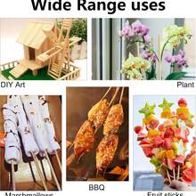 200/100/50 piezas Palos para ramos, Pinchos para aperitivos, Flores hechas a mano, Flores de ganchillo, Flores preservadas Palos de bambú hechos a mano para ramos, Flores preservadas de rosa tejidas a mano, Tallos de flores DIY, Pinchos de bambú para arreglos florales, Adecuados para asar carne, verduras, barbacoa, manualidades y fiestas - Perfectos para carne, verduras, frutas y mariscos - Artículo esencial de cocina, accesorios de barbacoa y suministros para fiestas, Día de la Madre, Navidad (Estilo de jardín, decoración) - Multicolor - Ver 12