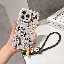 This Disney Mickey Mouse Lanyard Phone Case Is Fully Covered In TPU Material, Features Strong Magnetic Closure, Is Shockproof And Lightweight, And Is Compatible With IPhone17/16/11/13/15/15 Plus/15 Pro/15 Pro Max/12/14 Pro Max/11 Pro Max/12 Pro/12 Pro Max/13. This Phone Case Is A Popular Birthday Gift Or Business Gift Choice; It Is Durable, Stain- And Fingerprint Resistant, And Suitable For Both Men And Women. The Set Also Includes A Mickey Mouse Phone Case And A Mickey Mouse Plush Bracelet, Making It A Perfect Gift For Friends And Family. This Stylish Phone Case Is Fun, Lightweight, And Durable. IPhone17 Pro Max Phone Case, Minnie Mouse Phone Case. - Trong sáng - Xem 7