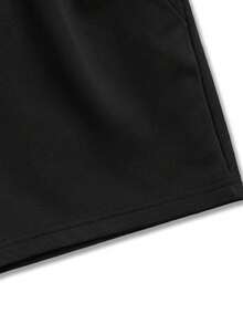 1 chiếc quần short nữ cạp cao, lưng thun, có túi bên hông, quần short thể thao thoải mái, phù hợp cho các hoạt động ngoài trời, chạy bộ, du lịch, tập luyện và mặc thường ngày. - màu đen - Xem 6