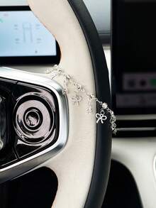 Bowknot Car Steering Wheel Decor Chain, Personalized Car Interior Accessory Pendant - A - View 14