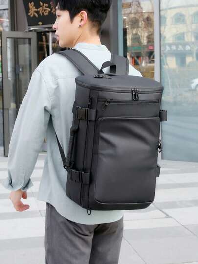 A 15.6-Inch Unisex Business Laptop Backpack, A Large-Capacity Men's Casual Shoulder Bag, And A Lightweight And Convenient Men's Commuter Backpack. The Shoulder Straps Are Adjustable, And It Features A Zipper Closure. It's Suitable For Daily Commuting, Business Trips, Travel And Play, And University Campuses.