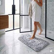3-Piece Set Of High Pile Bath Mat. - 淺灰色 - 查看 4