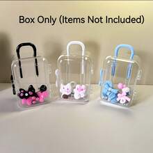 2/1pc Mini Suitcase Jewelry Box, Can Store Earrings, Necklaces, Small Toys, Does Not Include Duck Figurine Shown In Image - Multicolor - View 6