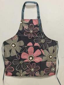 1pc Waterproof Printed Apron, Fashionable Polyester Kitchen Apron, Adjustable Women's Apron, Suitable For Manicurists, Cooking, Baking, Grilling And DIY Projects, Gardening And Cooking - Oil-Proof, Kitchen, Bathroom, Kitchen Supplies, Household Items, Mother's Day, Unisex, Kitchen Essential - Multicolor - View 7