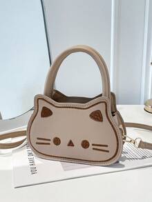 1pc This Cute And Sweet Cartoon Kitten Mini Handbag Is A Unique Design Suitable For Various Occasions. Versatile And Easy To Use, It'S Perfect For Outdoor Activities, Playtime, Commuting, And More, Making It A Perfect Gift For Teenagers. - Multicolor - View 5