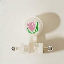 1个郁金香图案自粘式淋浴喷头支架，360°可调节免钻孔淋浴支架，适用于浴室、浴缸、酒店 - A - 查看 10