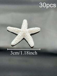 1/10/20/30個 1.18英吋逼真樹脂海星裝飾品，迷你海洋風海星小雕像，適用於DIY手工、婚禮、節日、居家、桌面景觀裝飾 - 多色 - 查看 14