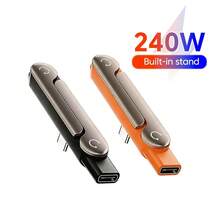 1 قطعة/2 قطعة محول USB-A إلى USB-C بقدرة 240 واط مع حامل هاتف، محول شحن سريع ونقل بيانات USB 2.0، متوافق مع iPhone 17/ محول USB إلى USB-C - متعدد الألوان - مشاهدة 1