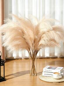 MEHELANY 1 pieza Hoja de plátano artificial blanca grande de 100 cm, tallo de bambú falso desmontable de 3 secciones, hierba de junco falsa esponjosa, adecuada para decoración de jarrones en el hogar, sala de estar, dormitorio, boda bohemia, estilo rústico, elaboración de ramos, fiesta de cumpleaños, ducha nupcial, Acción de Gracias, relleno de jarrones rústicos - blanquecino - Ver 3