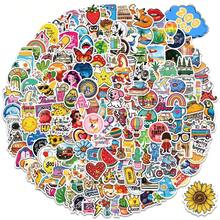 TOOUEE 200 pezzi Adesivi mini carini a tema misto di animali, cibo e frutta. Adesivi in vinile impermeabili. Adesivi per borracce, skateboard, quaderni e laptop. Decorazioni creative e durevoli, adatti come gadget per feste, Natale, Capodanno e compleanni - Multicolore - Visualizzare 9