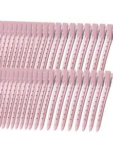 Juego de pinzas de metal para seccionar el cabello, pinzas de rizo para mujeres, pinzas de pico de pato para el cabello, pinzas de cocodrilo, pinzas de metal para el cabello - Rosa - Ver 17
