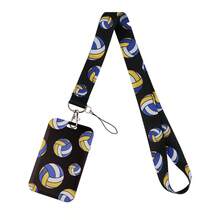 1pc Sports Ball Pattern Fashion Personalized Pull-Tab Card Clip, Basketball, Football, Rugby, Volleyball Printed Keychain Pendant Bag Charm, Student ID Bus Card Holder, Suitable For Office Workers And Students - Rectangle - View 17