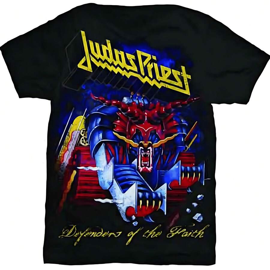 Judas Priest Defenders Of The Faith T Shirt - Black - View 1