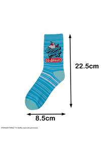 Netflix 3Pairs Stranger Things Officially Licensed Crew Socks Set With Scoops Ahoy Hellfire Club And Demogorgon Classic Patterns Soft Breathable Cotton Blend Material For Daily Casual Wear And Fan Collection Perfect Gift For Stranger Things Enthusiasts - ST - View 5