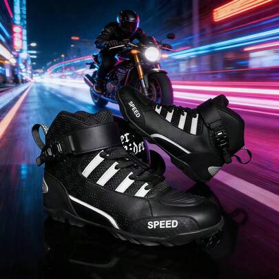 Nuevos zapatos de motocicleta unisex, zapatos deportivos casuales profesionales de talla grande, zapatillas versátiles para uso diario y al aire libre, para reuniones callejeras y fuera de carretera, zapatos para montar, botas de motociclista duraderas y de moda, regalo para vacaciones, zapatos para ir al trabajo
