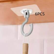 20pcs No Drill Rotating Ceiling Hooks - Multicolor - View 14