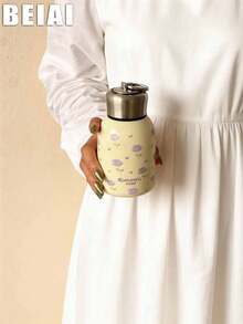 1 Stück 300ml handbemalter Thermobecher mit rosa Rosen-Motiv, doppelwandig aus Edelstahl, flacher Boden, Tasse mit Griff, Reisebecher, Wasserflasche, geeignet für Outdoor, Büro, Zuhause, Schule, Reisen, Geburtstagsgeschenk, Feiertags-Geschenk, Muttertags-Geschenk, Vatertags-Geschenk, Einschulung, Valentinstags-Geschenk - Verschiedenfarbig - Übersicht 6