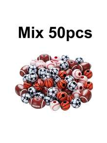 Sports Keychain Making Kit, Sport Ball Beads For Jewelry Making, DIY Baseball Basketball Football Soccer Bead Keychain Craft, Sport Party Favor Gift - DIY Making - View 11