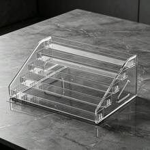 5-Tier Transparent Nail Polish Storage Rack, Large Capacity Acrylic Display Stand For Lipstick, Cosmetics, Space-Saving Desktop Organizer - Multicolor - View 9
