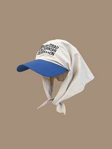 1pc Women's Street Fashion Color Block Headscarf Hat, Korean Lightweight Casual Baseball Cap, Versatile Triangular Scarf, Suitable For Spring/Summer,Beach,Travel - A - View 12