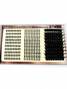 120D Extra Long Spiky Cluster Lower False Eyelashes, 6-18mm Length, D/DD Curl, 280pcs/Set, Fluffy DIY Lash Extensions, Cartoon Style, Mink Fur Material, Suitable For Various Makeup Looks - D+ - 查看 7