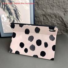 1PC Pink With Black Brushstroke Dots Print Tablet Case With Pen Holder,Compatible With IPad 10.9/10.2/ Air 5th Gen/Pro11/10th/9.7/Air 2/ (7th Gen)/ (8th Gen)/ Air 4/5/ Pro 11/ 10th Generation 10.9-Inch 2022 Smart Case/ Air 13(M3 2025)/ Air 11(M3 2025)/ Air 11(M3 2025)/ 11(A16 2025),Compatible With Oppo Pad,Compatible With Huawei Matepad,Compatible With Vivo Pad,Compatible With Honor Pad,Compatible With Lenovo Xiaoxin Pad - Multicolor - View 4