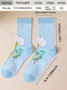 1 Đôi tất nữ Care Bears in hình cá nhân hóa, in kỹ thuật số 360 độ với các hình ảnh thú vị như Cheer Bear, Wish Bear, Heart Bear, Angel Bear, Grumpy Bear, thời trang và tối giản, phù hợp để mang hàng ngày và làm quà tặng tốt nghiệp/sinh nhật. - Nhiều màu - Xem 6