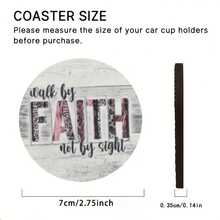 'Walk By Faith' Absorbent Car Cup Holder Coasters - EVA Material, Perfect For Vehicles And Home Desk - Coaster - View 7