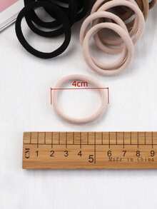 100pcs Women's Basic Hair Ties, Simple Elastic Seamless Hair Bands, Suitable For Ladies. Fashionable Minimalist Comfortable High Elastic Rubber Rings, Durable Hair Ties, High Tension Reusable Ponytail Holders. - 4 Colors Mixed Coffee - View 11