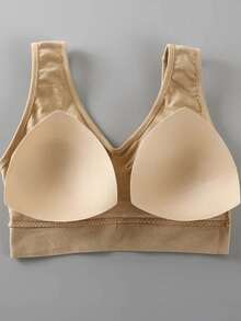 SENSUAL LINGERIE INTIMATE BOUTIQUE Set Of 2 Tank Tops, Fitness Top Style, Thick Ribbed Material With Reinforced Closure - 1 unidad de color beige (1 pieza incluida) - Ver 4
