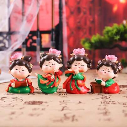 4 món đồ trang trí bàn hình phụ nữ phong cách Trung Quốc sáng tạo, dễ thương và nữ tính, quà tặng trang trí tinh tế.