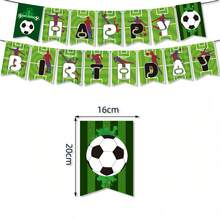 1 Set/2 Sets Football Theme Birthday Party Decorations, Football Birthday Party Banner, Sports Football Birthday Party Supplies - Multicolor - View 10
