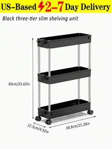 Sleek Rolling Storage Cart With Smooth Wheels For Tiny Corners Slim Storage Cart Organizer For Renters Sturdy Rolling Utility Cart To Use In Narrow Bathroom Mobile Shelving Unit Organziers Storage Kitchen Essentials Storage Room Deocr Bathroom Accesssories Shelves Kitchen Storage Bathroom Storage - Nhiều màu - Xem 12