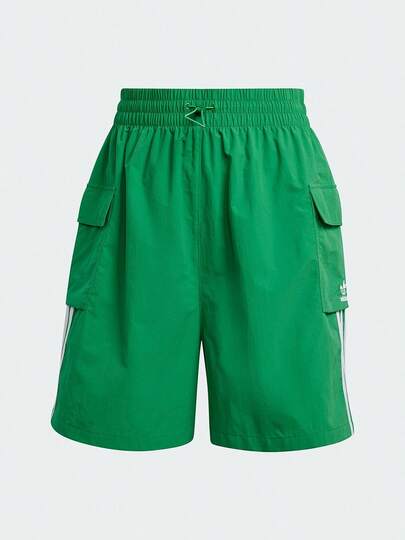 Adidas Quần short nữ dáng suông, kẻ sọc bên hông, thời trang, thoải mái, thích hợp cho mùa xuân/hè.