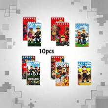 Roblox 10个/套像素风便签本 - 学校及办公礼盒 | 派对礼品批发、生日礼物及办公用品、小礼品袋填充物、办公用品、礼品、装饰品，10种款式 - 家庭活动及派对用品、派对礼品、多件装派对礼品包 - Roblo 男孩 筆記本 - 查看 8