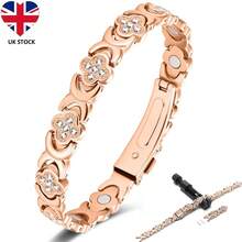 Pure Copper Lucky Clover Bracelet For Women Ladies Gift Ultra Strength - Orange - View 2