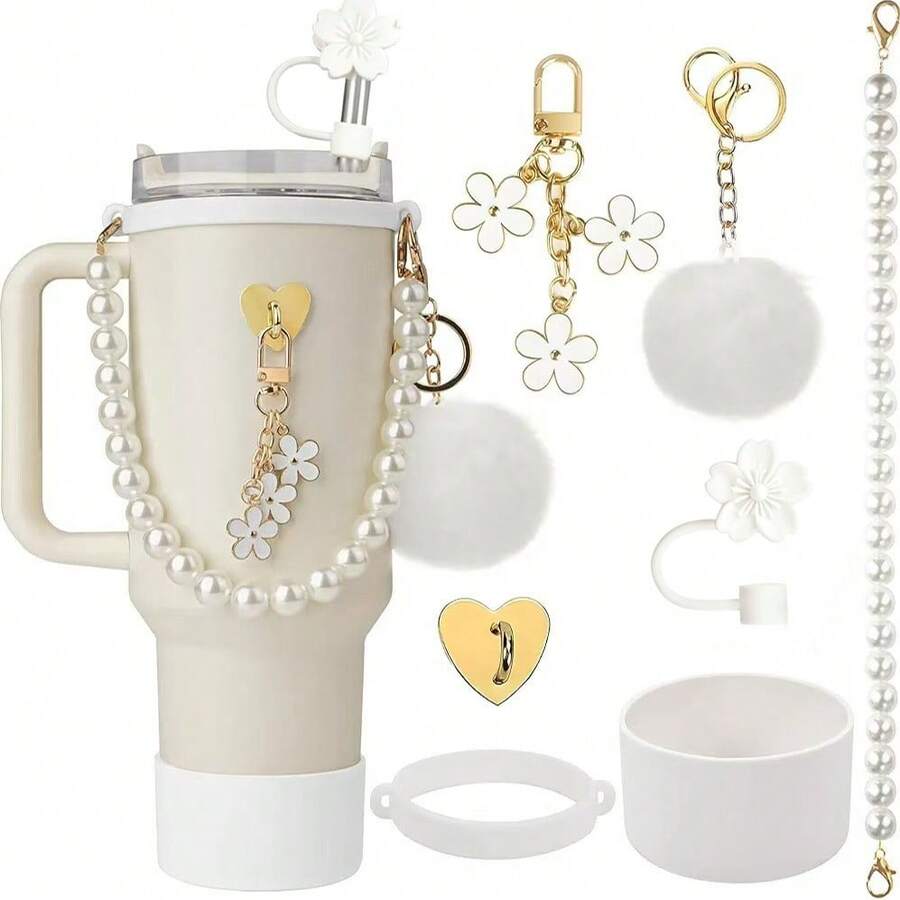 Compatible Mug Accessories Set, 40oz Mug Accessories, Straw Lid Accessories And Insulated Mug Accessories, Mug Accessories, Mug Sleeve Accessories, Mother's Day Gift, Father's Day Gift, Mother's Day Present, Suitable For Insulated Tumblers, Coolers, Mugs, Flat Bottom Cups. Make Your Mug More Stylish, A Unique Gift For Women.