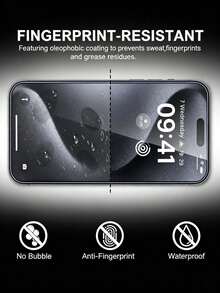 2pcs Applicable To Apple Models HD Tempered Screen Protector, 1:1 Restoration Of HD Picture Quality, Scratch-Resistant, Shatterproof, Durable, Applicable To Apple X/XR/11/12/13/14/15/16/16 Plus/16 Pro/16 Pro Max/16e/17/17 Air/17 Pro/17 Pro Max/17e Full Series - Clear - View 5