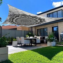 1pc Black & White Minimalist Mandala Bohemian Mandala Print Outdoor Sun Shade Cloth, Camping Canopy, Sun Shade For Garden, Patio, Beach, Camping, Outdoor Adventure, Picnic Mat (Poles Not Included) - Black and White Minimalist Mandala - View 6