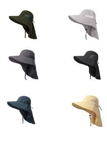 All-Season Unisex Sun Hat, Sun Protection Hat, Hiking Hat, Fishing Hat. Breathable Mesh Fabric, Quick-Drying. Adjustable Chin Strap. Lightweight And Foldable. The Best Sun Protection Gear For All-Day Outdoor Use. - 多色 - 查看 26
