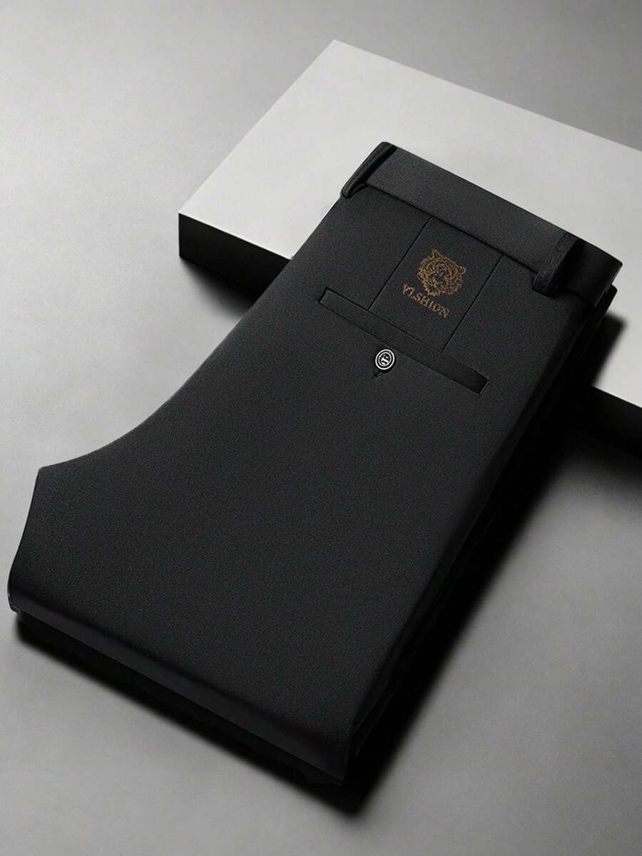 男士透气柔软直筒商务休闲裤，修身西装裤，简约休闲风格