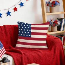 4pcs American Independence Day Patriotic Pattern Pillow Covers, Single-Sided Printed Pillow Shams, Suitable For Living Room, Bedroom, Home Decor, All Season - Multicolor - View 8