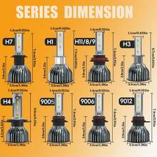 Heyword 150000lm 450W 1860 CSP chip 3000k/4300k/6000k/8000k faro LED para coche h4 h7 h1 faros LED 9005 H7 h11 luz led - 4300k - Ver 5
