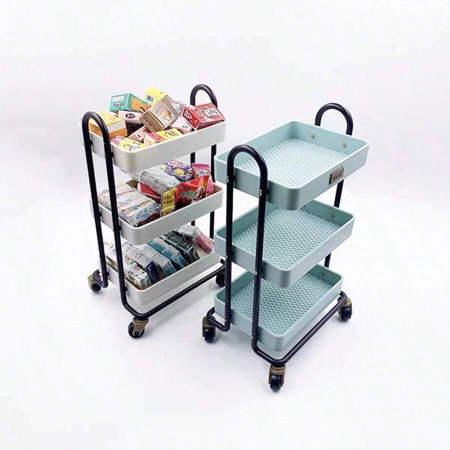 1:12 Scale Miniature Model Cafe Food Cart, BJD Micro Food Toy Scene Shelf, Doll House Decor Accessory, Micro Scene Photography Prop, Miniature Convenience Store Food Toy Play Set - Multicolor - View 1
