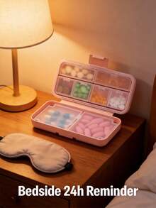 Hộp đựng thuốc người lớn 8 ngăn dày dặn, khóa an toàn, chống bụi, kín đáo, thích hợp cho các chuyến bay, du lịch, bộ dụng cụ y tế, cắm trại, ký túc xá, kỳ nghỉ. - Nhiều màu - Xem 21