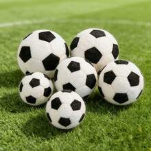 This Cute Mini Plush Football Is Soft And Fluffy, With A Black And White Patchwork Design. - Multicolor - View 10