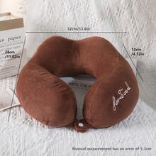 U-Shaped Pillow For Car, Airplane, Travel, Office Nap, Neck Support, Cervical Pillow, Neck Pillow - Brown Four-hump - View 9