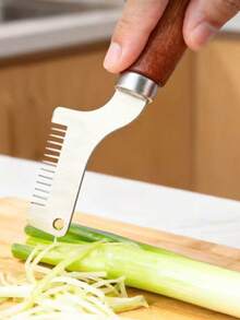 1/2pcs Wooden Handle Onion Chopper, Efficient & Uniform Cutting Kitchen Tool, Manual Scallion/Garlic Mincer, Useful Slicer For Home & Restaurant Prep - Multicolor - View 9
